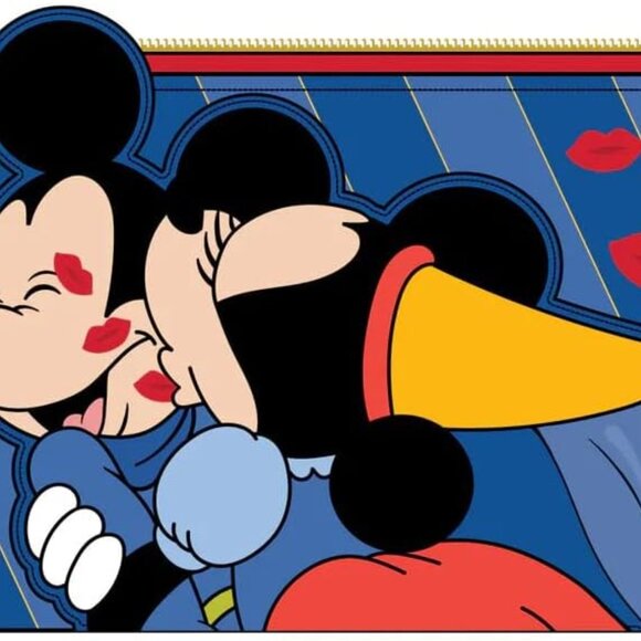 Disney Faux Leather Wallet for Women with Mickey Minnie Characters Compact - Picture 1 of 4